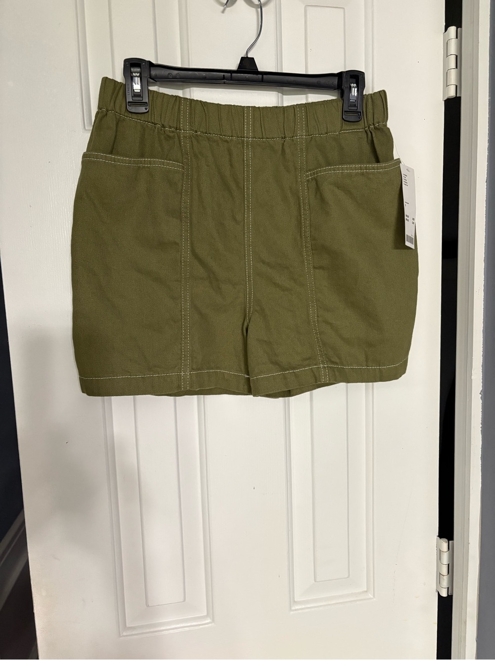 BDG Urban Outfitters NWT Size S Olive Green Elastic-Waist Shorts 100% Cotton